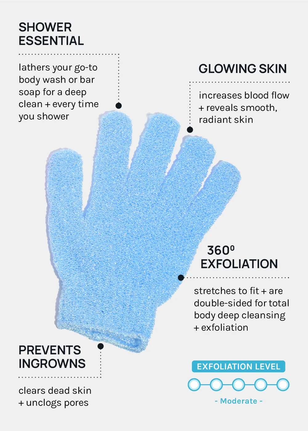 AOA Exfoliating Bath Gloves