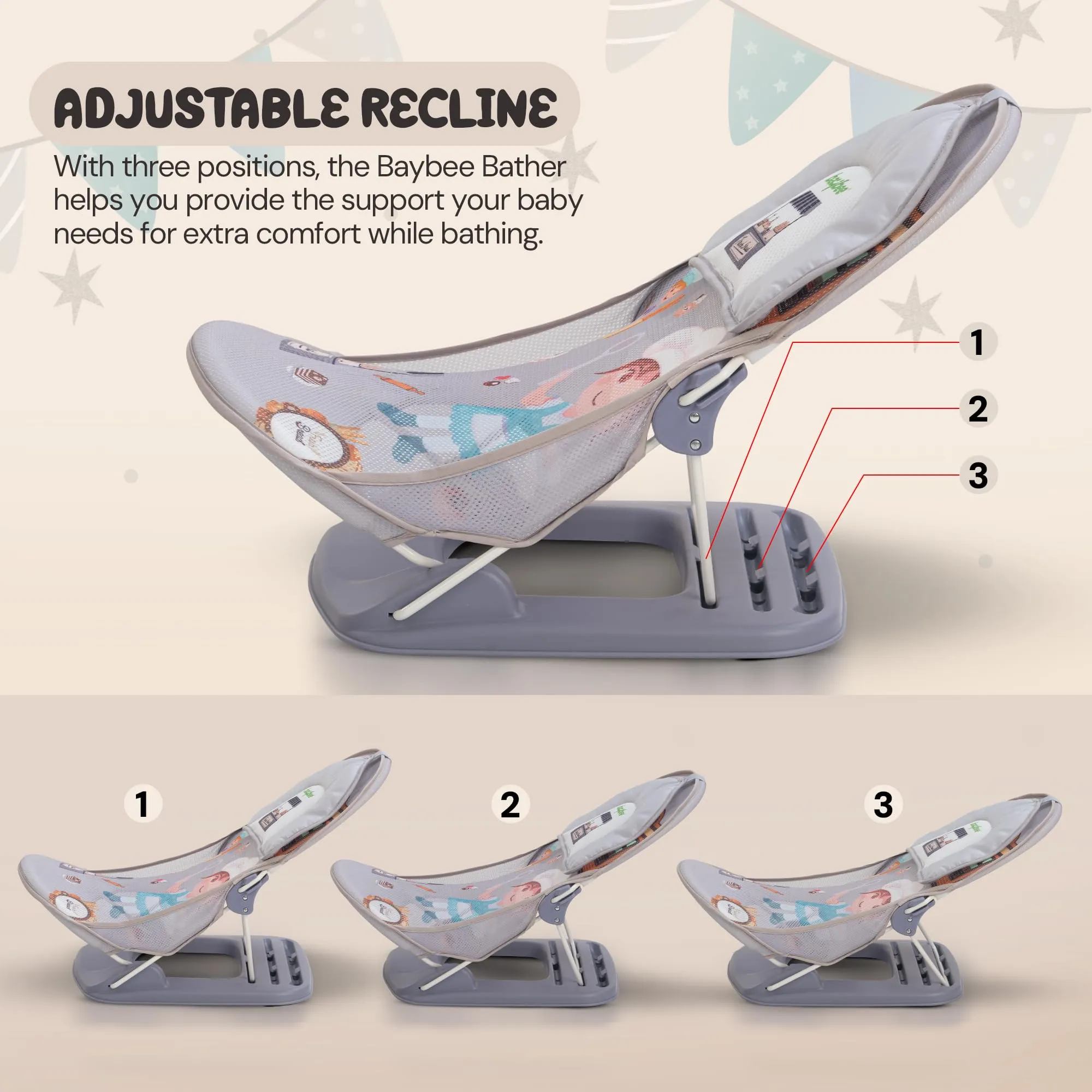 Bella Anti Slip Baby Bather For Newborn Baby 0 - 6 months