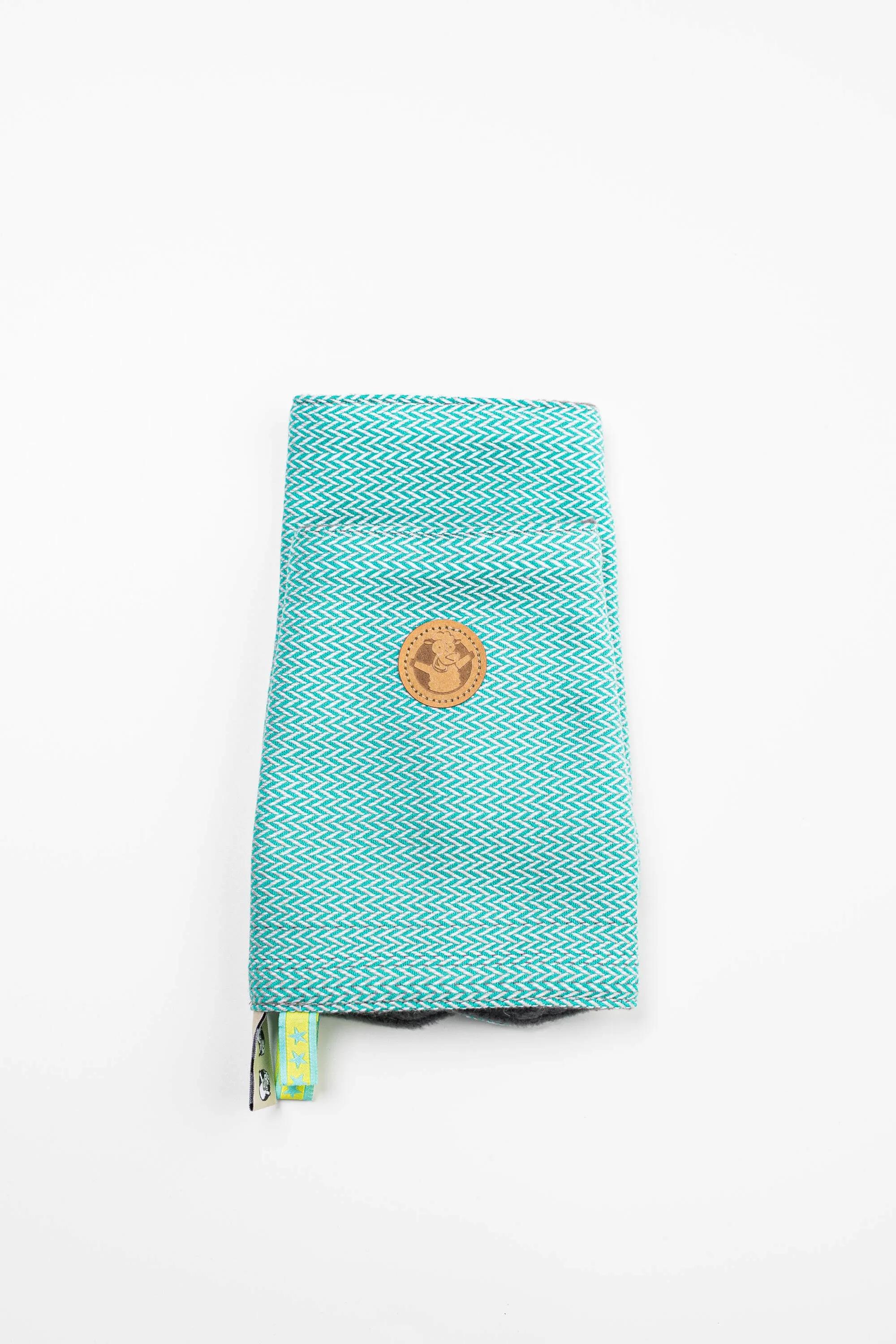 LennyLamb Drool Pads & Reach Straps Herringbone Ombre Green