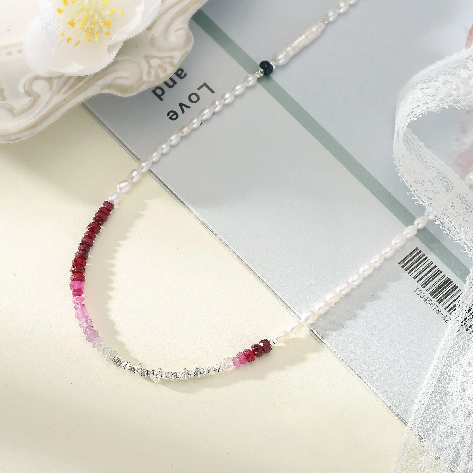 Multi Pearl Seed Bead Necklace