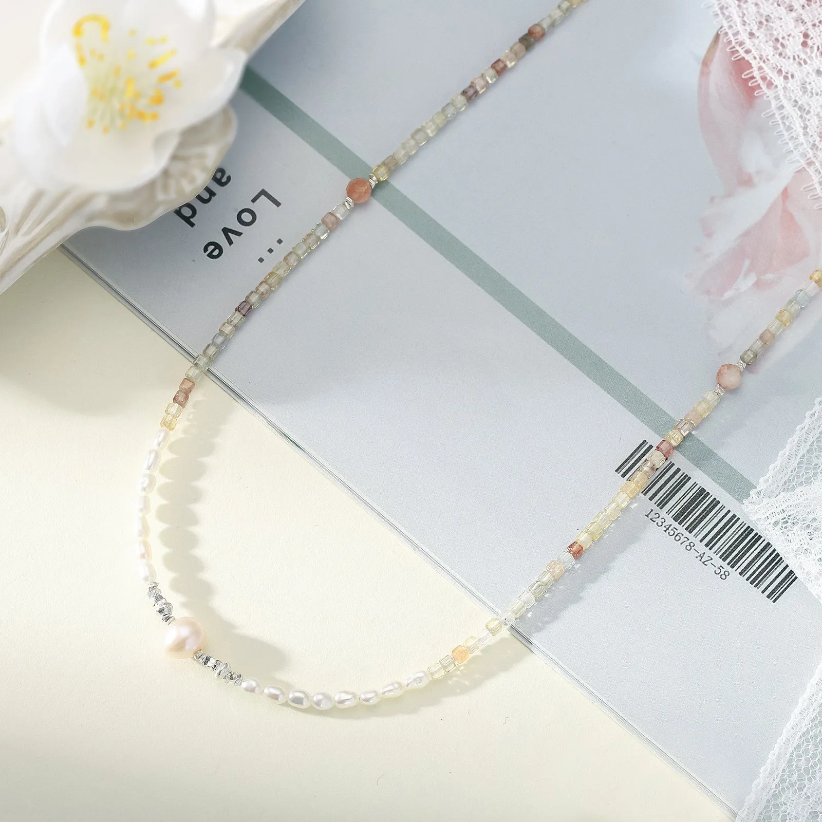 Multi Pearl Seed Bead Necklace
