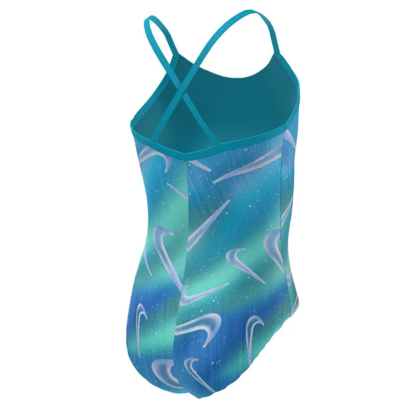 Nike - Girl's Aurora Swoosh Crossback One Piece (Blue Lightning)