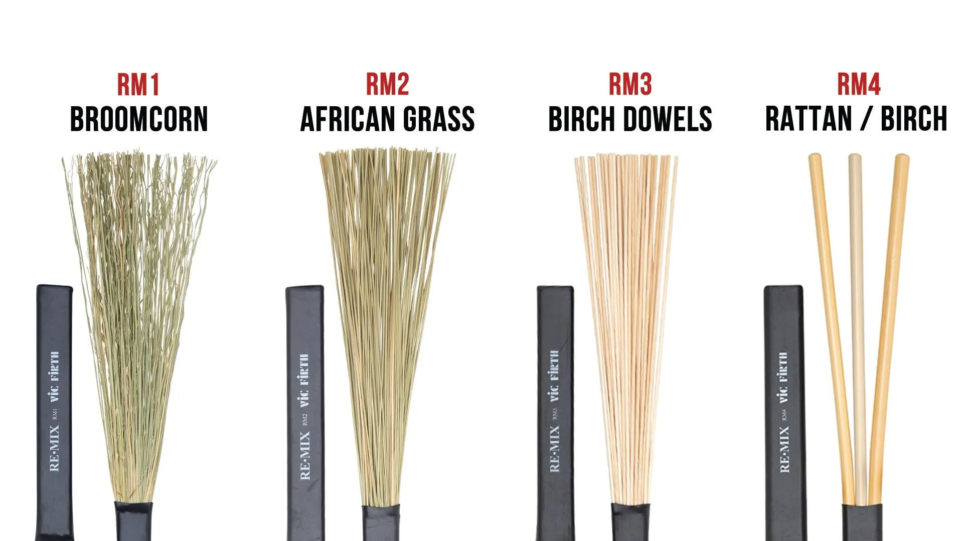 RE·MIX - Rattan/Birch Brushes