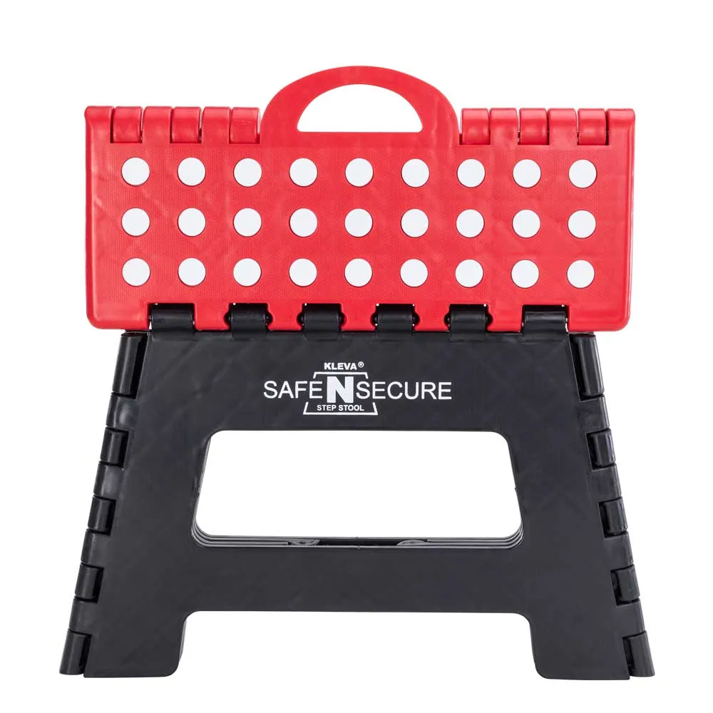 Safe N Secure Folding Step Stool, Lightweight Sturdy Support With Non-Slip Grip