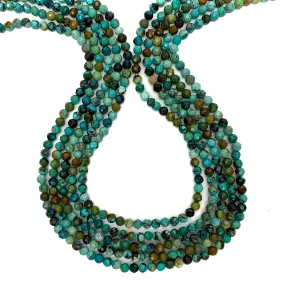 Tibetan Turquoise 3mm Faceted Rounds