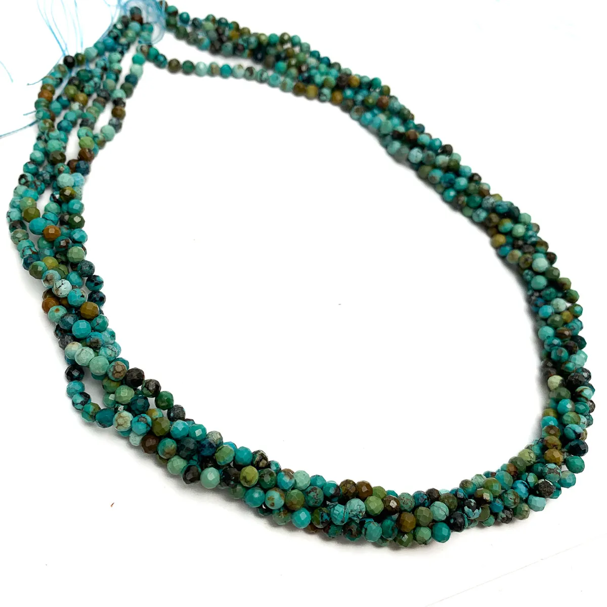 Tibetan Turquoise 3mm Faceted Rounds